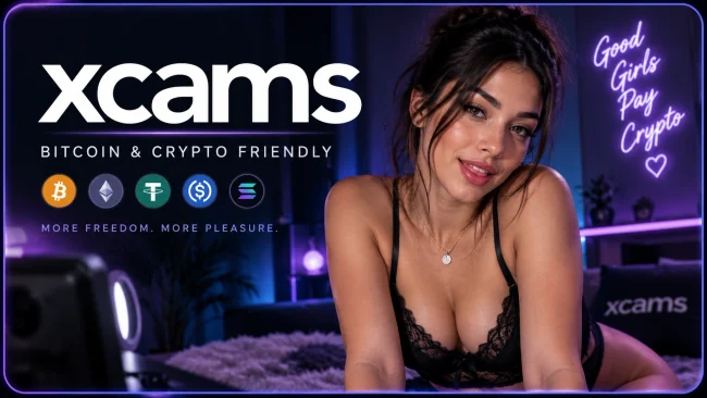 XCams adult webcam platform with Bitcoin and cryptocurrency payment options